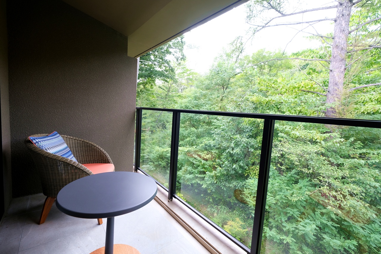 バルコニーから見える緑